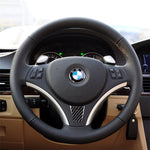 Adesivo decorativo per volante per auto in fibra di carbonio versione A grande per BMW E90 2005-2012, Steering Wheel