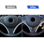 Adesivo decorativo per volante per auto in fibra di carbonio versione A grande per BMW E90 2005-2012, Steering Wheel
