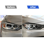 1 paio di adesivi decorativi per sopracciglia in fibra di carbonio per auto per BMW F30 2013-2015, Lamp Eyebrow