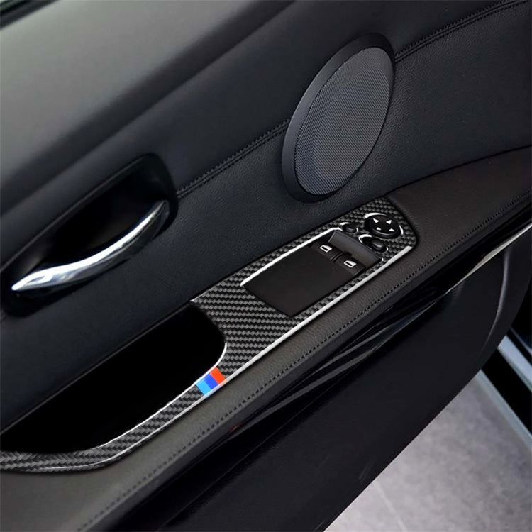 Adesivo decorativo per pannello di sollevamento per guida a sinistra in fibra di carbonio a tre colori da 2 pezzi per BMW E92 2005-2012, diametro: 40,4 cm, Diameter: 40.4cm(Three Color)