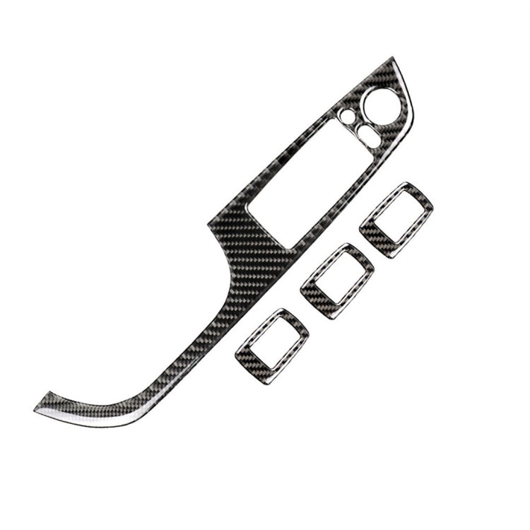 Adesivo decorativo per pannello di sollevamento per auto guida a sinistra in fibra di carbonio da 4 pezzi con pieghevole per BMW E90 / 320i / 325i, diametro: 35,8 cm, Diameter: 35.8cm