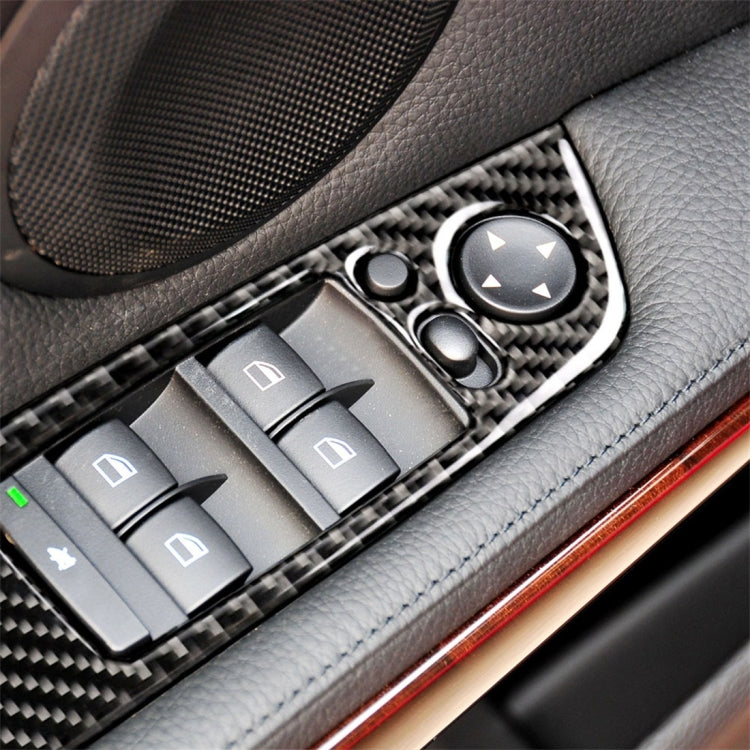 Adesivo decorativo per pannello di sollevamento per auto guida a sinistra in fibra di carbonio da 4 pezzi con pieghevole per BMW E90 / 320i / 325i, diametro: 35,8 cm, Diameter: 35.8cm