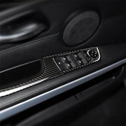 Adesivo decorativo per pannello di sollevamento per auto guida a sinistra in fibra di carbonio da 4 pezzi con pieghevole per BMW E90 / 320i / 325i, diametro: 37,8 cm, Diameter: 37.8cm
