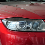 1 paio di adesivi decorativi per sopracciglia in fibra di carbonio per auto per BMW E90 / 318i / 320i / 325i 2005-2008, versione con colla a goccia, Lamp Eyebrow Drop Glue Version