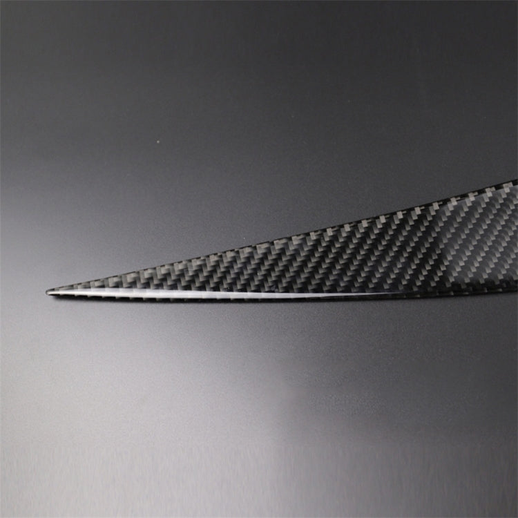 1 paio di adesivi decorativi per sopracciglia in fibra di carbonio per auto per BMW E90 / 318i / 320i / 325i 2005-2008, versione con colla a goccia, Lamp Eyebrow Drop Glue Version