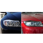 1 paio di adesivi decorativi per sopracciglia in fibra di carbonio per auto per BMW E90 / 318i / 320i / 325i 2005-2008, versione con colla a goccia, Lamp Eyebrow Drop Glue Version