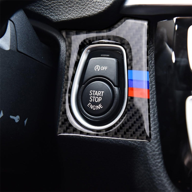 Adesivo decorativo per foro chiave per auto in fibra di carbonio a tre colori per BMW F30 2013-2018 / F34 2013-2017, adatto per la guida a sinistra, Key Hole(Three Color), Key Hole
