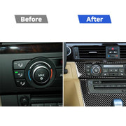 Adesivo decorativo per pannello CD di controllo centrale per auto in fibra di carbonio per BMW E90 / E92 2005-2012, edizione alta senza foro, CD Panel(High Edition without Hole)