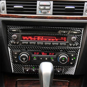 Adesivo decorativo per pannello CD di controllo centrale per auto in fibra di carbonio per BMW E90 / E92 2005-2012, senza navigazione con foro, CD Panel(Non Navigation with Hole)