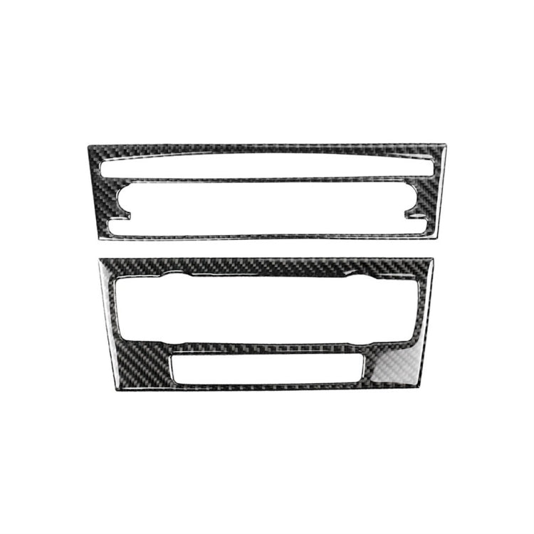 Adesivo decorativo per pannello CD di controllo centrale per auto in fibra di carbonio per BMW E90 / E92 2005-2012, senza navigazione con foro, CD Panel(Non Navigation with Hole)