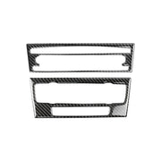 Adesivo decorativo per pannello CD di controllo centrale per auto in fibra di carbonio per BMW E90 / E92 2005-2012, senza navigazione con foro, CD Panel(Non Navigation with Hole)