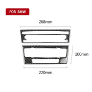 Adesivo decorativo per pannello CD di controllo centrale per auto in fibra di carbonio per BMW E90 / E92 2005-2012, senza navigazione con foro, CD Panel(Non Navigation with Hole)