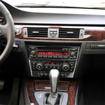 Adesivo decorativo per pannello CD di controllo centrale per auto in fibra di carbonio per BMW E90 / E92 2005-2012, senza navigazione con foro, CD Panel(Non Navigation with Hole)