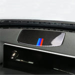 Adesivo decorativo per pannello altoparlante per strumento auto in fibra di carbonio a tre colori per BMW F30 2013-2018 / F34 2013-2018, Instrument Speaker Panel
