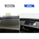 Adesivo decorativo per pannello altoparlante per strumento auto in fibra di carbonio a tre colori per BMW F30 2013-2018 / F34 2013-2018, Instrument Speaker Panel