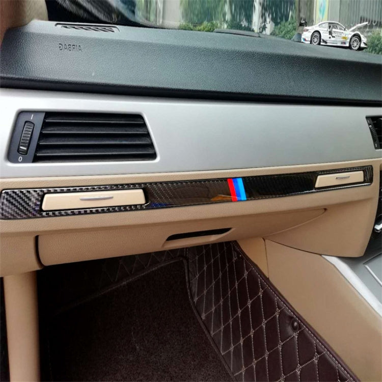 Adesivo decorativo con controllo centrale per auto in fibra di carbonio a tre colori per BMW E90 / E92 / E93 2005-2012, Right Driving Middle Control(Three Color), Right Driving Middle Control