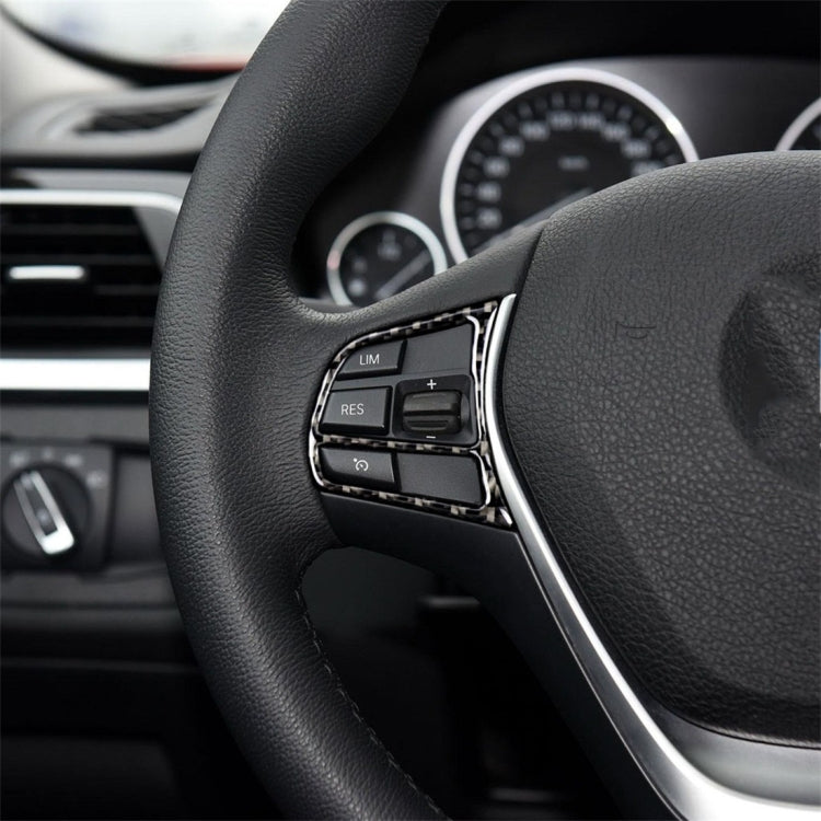 Adesivo decorativo con cornice chiave per volante in fibra di carbonio per BMW F20 2012-2018 / F21 2014-2018 / F30 / F34 2013-2018 / F32 2013-2018, Steering Wheel Key Frame, Steering Wheel Key Frame(Three Color)