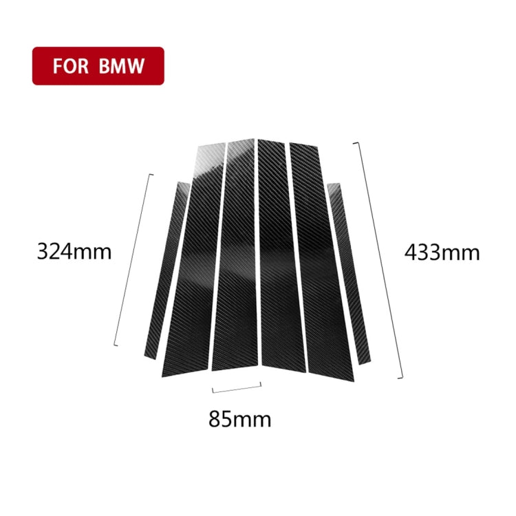 Adesivo decorativo per colonna B per auto in fibra di carbonio per BMW E90 2005-2012, B Column