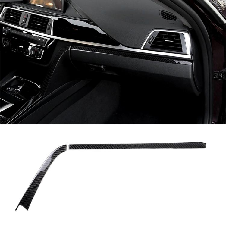 Adesivo decorativo per controllo centrale copilota per auto in fibra di carbonio per BMW F30 2013-2018 / F34 2013-2018, adatto per la guida a sinistra, Copilot Central Control