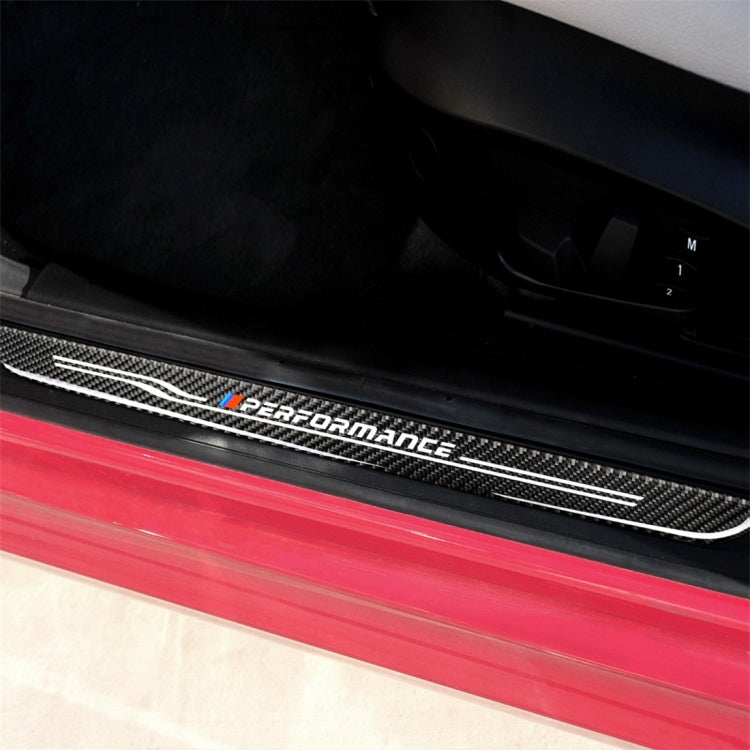Adesivo decorativo per soglia portiera auto in fibra di carbonio di alta edizione per BMW E90 2005-2012, High Edition Door Threshold, Low Edition Door Threshold
