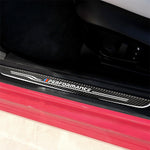 Adesivo decorativo per soglia portiera auto in fibra di carbonio di alta edizione per BMW E90 2005-2012, High Edition Door Threshold, Low Edition Door Threshold