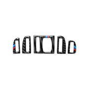 Adesivo decorativo per presa d'aria per auto in fibra di carbonio da 5 pezzi per BMW Serie 5 F10 2011-2017, Air Outlet(Three Color), Air Outlet