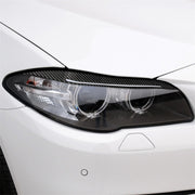Adesivo decorativo per sopracciglia per lampada per auto in fibra di carbonio per BMW Serie 5 F10 2014-2016, Lamp Eyebrow
