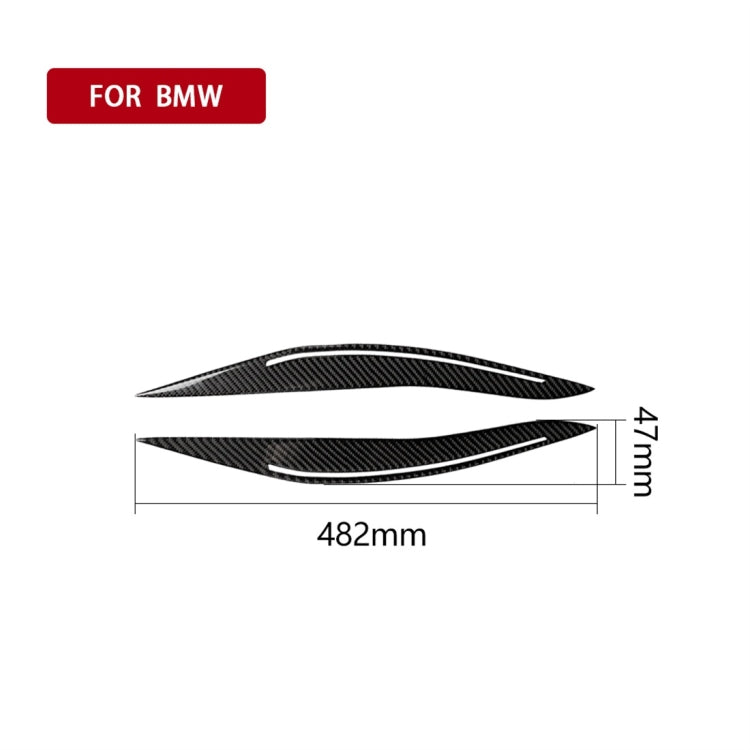 Adesivo decorativo per sopracciglia per lampada per auto in fibra di carbonio per BMW Serie 5 F10 2014-2016, Lamp Eyebrow