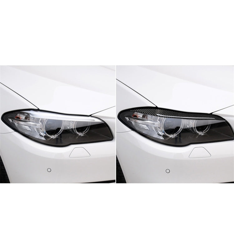 Adesivo decorativo per sopracciglia per lampada per auto in fibra di carbonio per BMW Serie 5 F10 2014-2016, Lamp Eyebrow