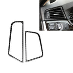 Adesivo decorativo per telaio uscita aria laterale per auto in fibra di carbonio per BMW Serie 5 F10 2011-2017, adatto per la guida a sinistra, Side Air Outlet Frame