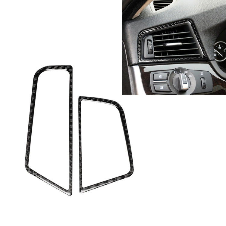Adesivo decorativo per telaio uscita aria laterale per auto in fibra di carbonio per BMW Serie 5 F10 2011-2017, adatto per la guida a sinistra, Side Air Outlet Frame