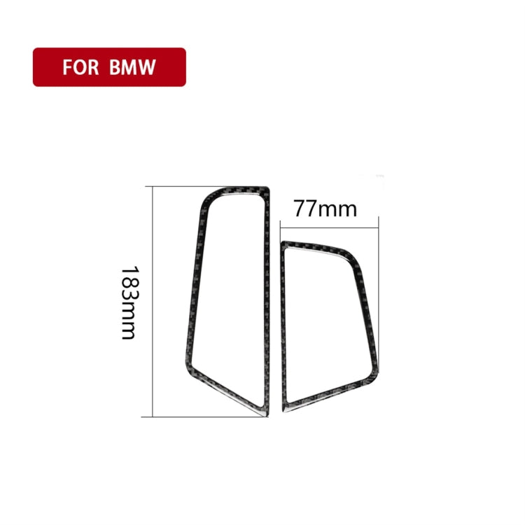 Adesivo decorativo per telaio uscita aria laterale per auto in fibra di carbonio per BMW Serie 5 F10 2011-2017, adatto per la guida a sinistra, Side Air Outlet Frame