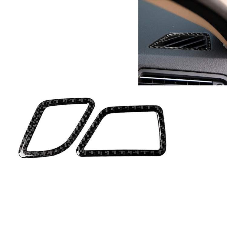 Adesivo decorativo per uscita aria strumento auto in fibra di carbonio per BMW Serie 5 F10 2011-2017, adatto per la guida a sinistra, Instrument Air Outlet