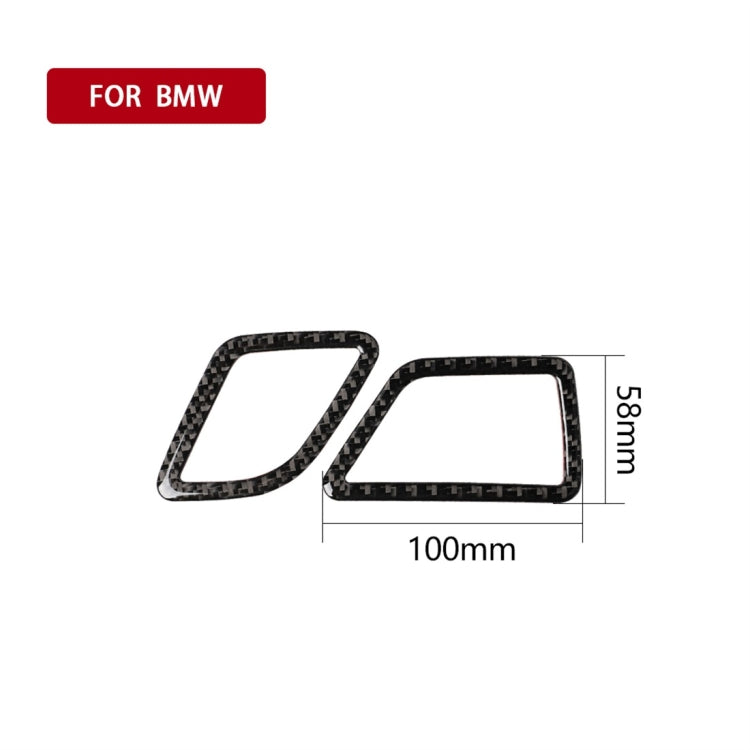 Adesivo decorativo per uscita aria strumento auto in fibra di carbonio per BMW Serie 5 F10 2011-2017, adatto per la guida a sinistra, Instrument Air Outlet