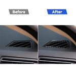 Adesivo decorativo per uscita aria strumento auto in fibra di carbonio per BMW Serie 5 F10 2011-2017, adatto per la guida a sinistra, Instrument Air Outlet