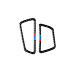Adesivo decorativo per uscita aria strumento auto in fibra di carbonio per BMW Serie 5 F07 5GT 535i 2010-2016, adatto per la guida a sinistra, Instrument Air Outlet(Three Color), Instrument Air  Outlet