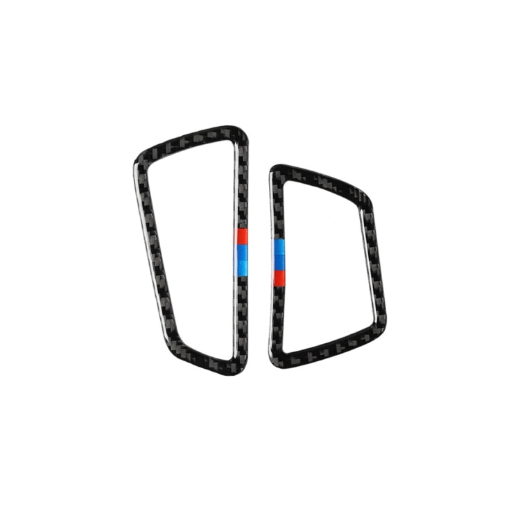 Adesivo decorativo per uscita aria strumento auto in fibra di carbonio per BMW Serie 5 F07 5GT 535i 2010-2016, adatto per la guida a sinistra, Instrument Air Outlet(Three Color), Instrument Air  Outlet
