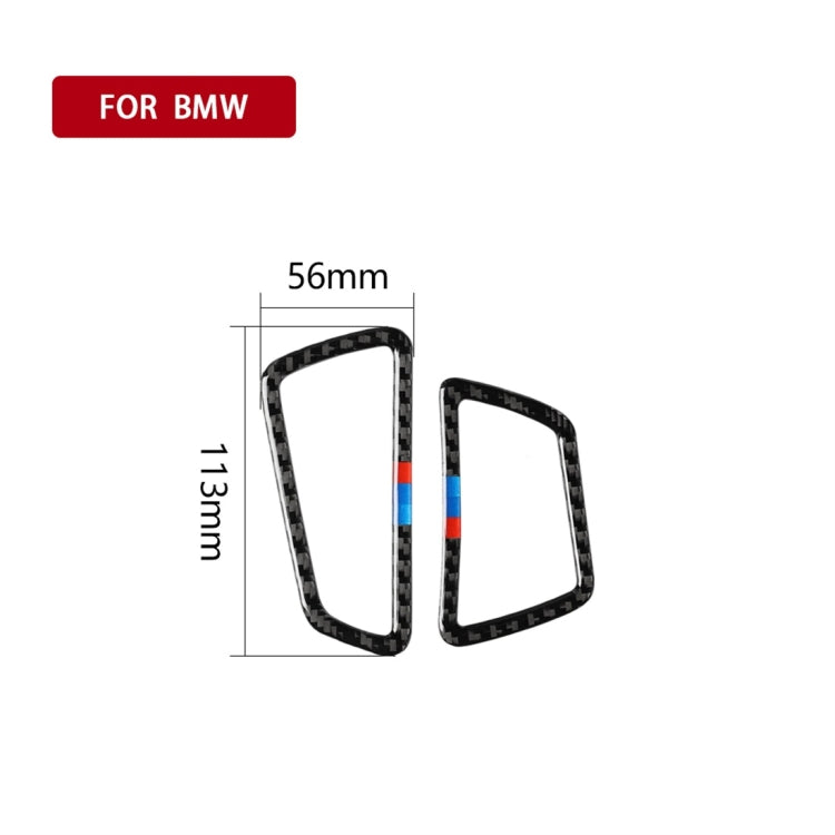 Adesivo decorativo per uscita aria strumento auto in fibra di carbonio per BMW Serie 5 F07 5GT 535i 2010-2016, adatto per la guida a sinistra, Instrument Air Outlet(Three Color), Instrument Air  Outlet