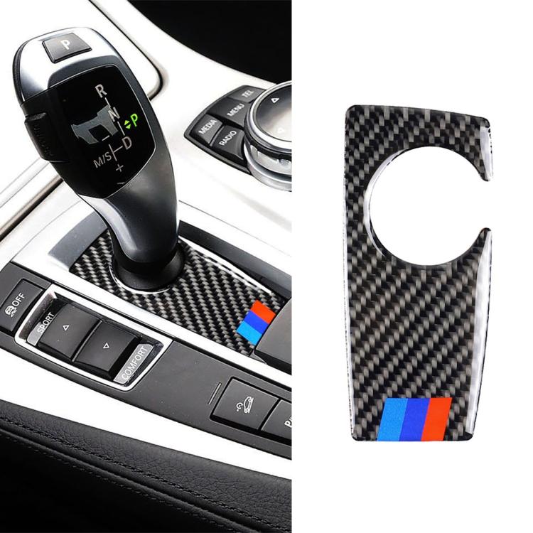 Adesivo decorativo per freno a mano per auto in fibra di carbonio sotto il pannello per BMW Serie 5 F07 F10 F25 F26 / GT X3 X4 2009-2016, adatto per la guida a sinistra, Handbrake Below Panel(Three Color), Handbrake Below Panel