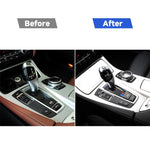 Adesivo decorativo per freno a mano per auto in fibra di carbonio sotto il pannello per BMW Serie 5 F07 F10 F25 F26 / GT X3 X4 2009-2016, adatto per la guida a sinistra, Handbrake Below Panel(Three Color), Handbrake Below Panel