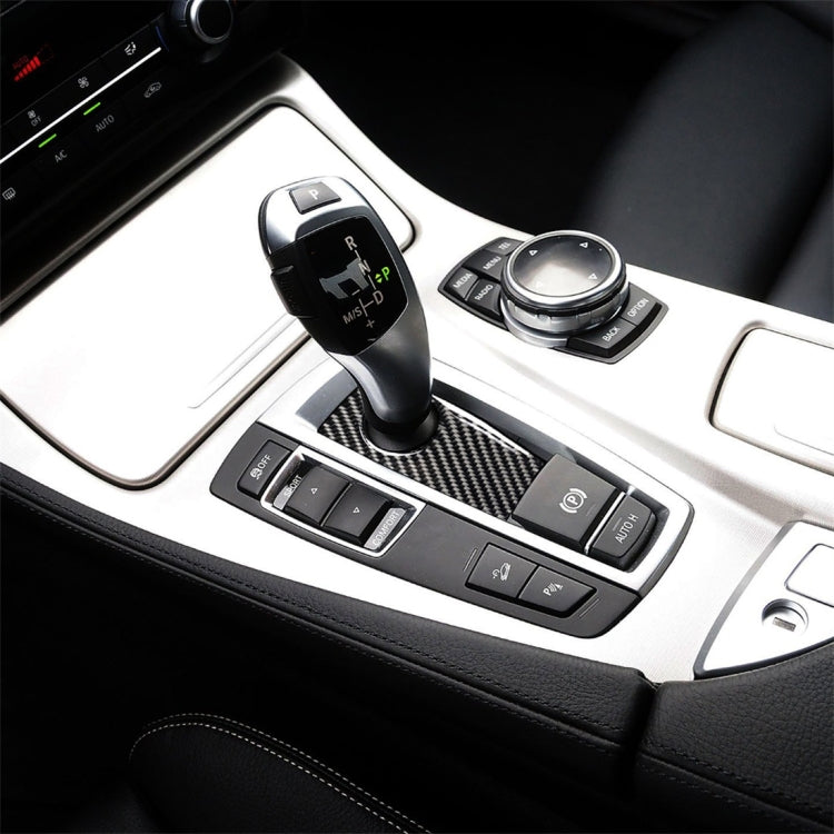 Adesivo decorativo per freno a mano per auto in fibra di carbonio sotto il pannello per BMW Serie 5 F07 F10 F25 F26 / GT X3 X4 2009-2016, adatto per la guida a sinistra, Handbrake Below Panel(Three Color), Handbrake Below Panel