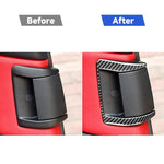 Adesivo decorativo per maniglia della porta posteriore in fibra di carbonio per auto da 2 pezzi per Mazda RX8 2004-2008, guida a destra e a sinistra universale, Rear Door Handle