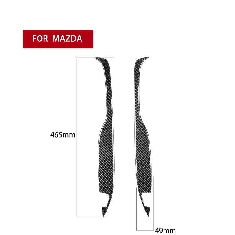 Adesivo decorativo per bracciolo posteriore in fibra di carbonio per auto da 2 pezzi per Mazda RX8 2004-2008, guida a destra e a sinistra universale, Rear Armrest