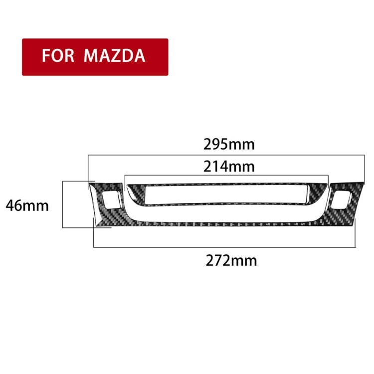 Adesivo decorativo per display informazioni in fibra di carbonio per auto da 2 pezzi per Mazda RX8 2004-2008, guida a destra e a sinistra universale, Information Display