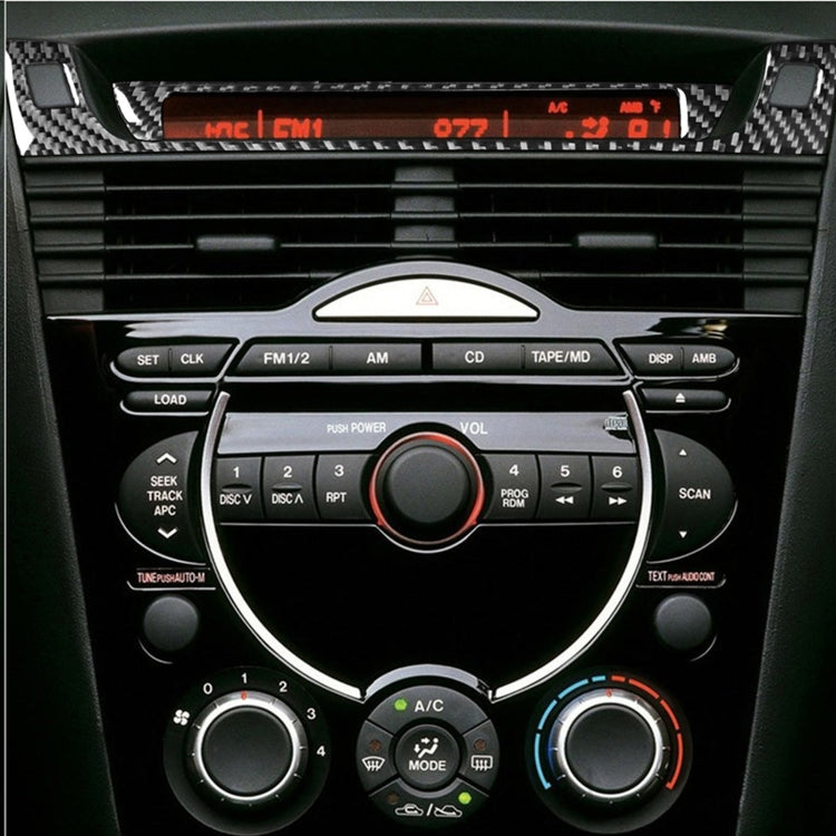 Adesivo decorativo per display informazioni in fibra di carbonio per auto da 2 pezzi per Mazda RX8 2004-2008, guida a destra e a sinistra universale, Information Display