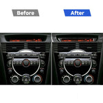 Adesivo decorativo per display informazioni in fibra di carbonio per auto da 2 pezzi per Mazda RX8 2004-2008, guida a destra e a sinistra universale, Information Display