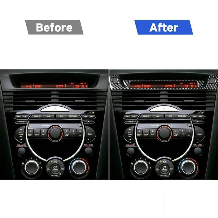 Adesivo decorativo per display informazioni in fibra di carbonio per auto da 2 pezzi per Mazda RX8 2004-2008, guida a destra e a sinistra universale, Information Display