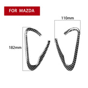 Adesivo decorativo per maniglia della porta in fibra di carbonio da 2 pezzi per Mazda RX8 2004-2008, guida a destra e a sinistra universale, Door Handle