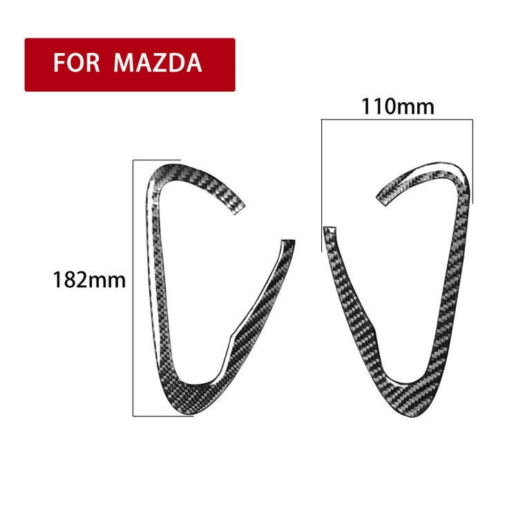 Adesivo decorativo per maniglia della porta in fibra di carbonio da 2 pezzi per Mazda RX8 2004-2008, guida a destra e a sinistra universale, Door Handle