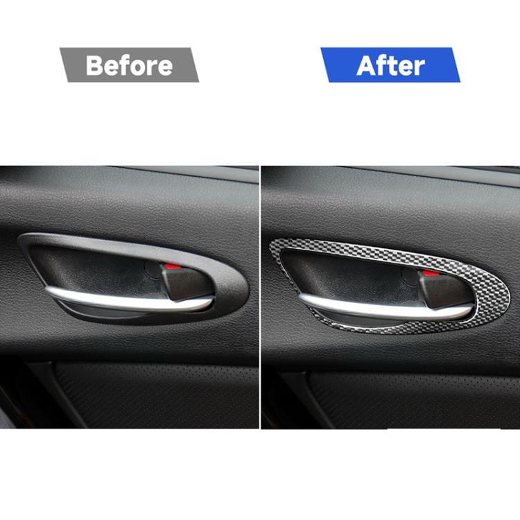 Adesivo decorativo per maniglia della porta in fibra di carbonio da 2 pezzi per Mazda RX8 2004-2008, guida a destra e a sinistra universale, Door Handle